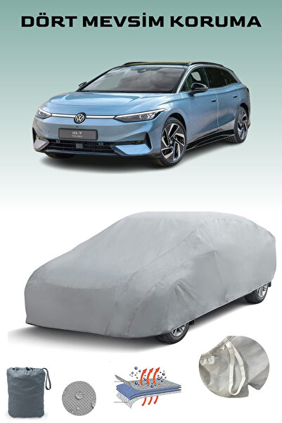 Breen غطاء سيارة فولكس فاجن Id.7 Tourer باللون الرمادي، غطاء سيارة، خيمة سيارة