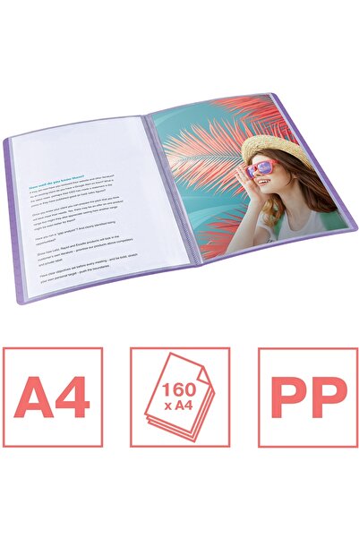 Esselte Colour Breeze presentation folder, soft cover lavender, PP, A4, 80 sheets