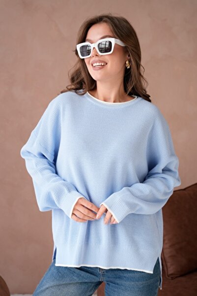 Ambessa Style Soft Textured Crew Neck Sweater