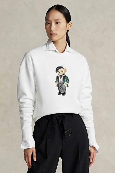 The Champ Clothing Femei supradimensionat Swea tricou Parisian Bear 3D cu imp...