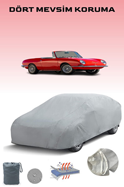 Breen غطاء سيارة رمادي لسيارة فيات 850 سبايدر 1965 - 1968، غطاء سيارة، خيمة سيارة