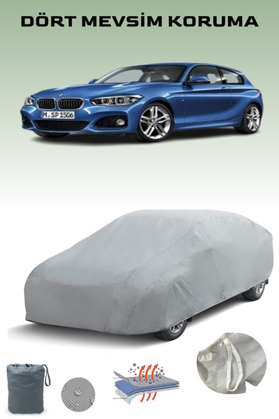 Breen غطاء سيارة رمادي لسيارة بي إم دبليو الفئة الأولى ثلاثية الأبواب (F21) موديلات 2015 - 2017، غطاء سيارة، خيمة سيارة