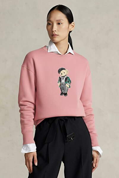 The Champ Clothing Femei supradimensionat Swea tricou Parisian Bear 3D cu imp...