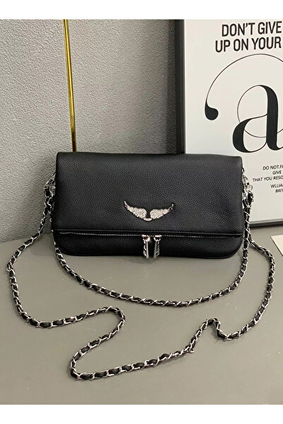 SaudiLuxe Hub Fashion Luxury Design Bag Crossbody Wing Bag Classic Black Single-shoulder Envelope Zadigent Bag