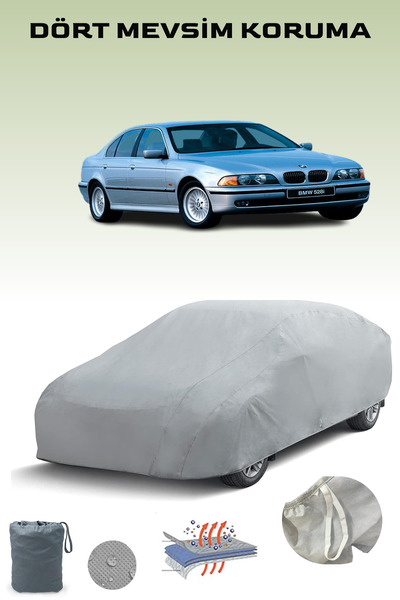 Breen غطاء سيارة رمادي لسيارة بي إم دبليو الفئة الخامسة (E39) 1995 - 2000، غطاء سيارة، خيمة سيارة