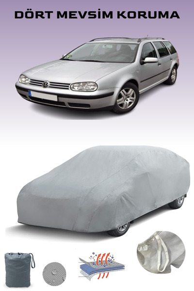 Breen Gray Volkswagen Golf 4 Variant Car Tarpaulin, Auto Cover, Car Tent