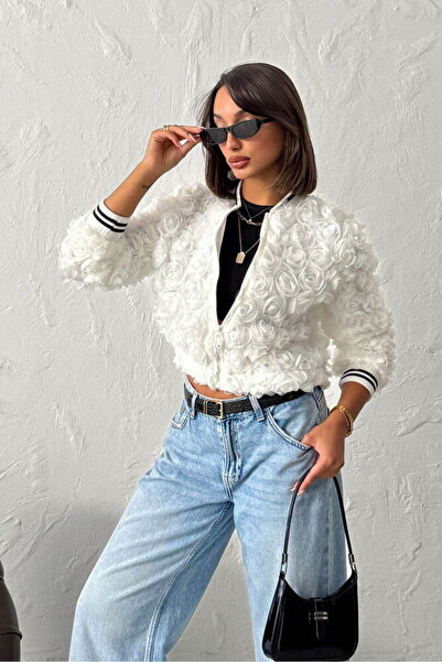 VERYMODA Gül Süzüneli Zippered Coat - Cream