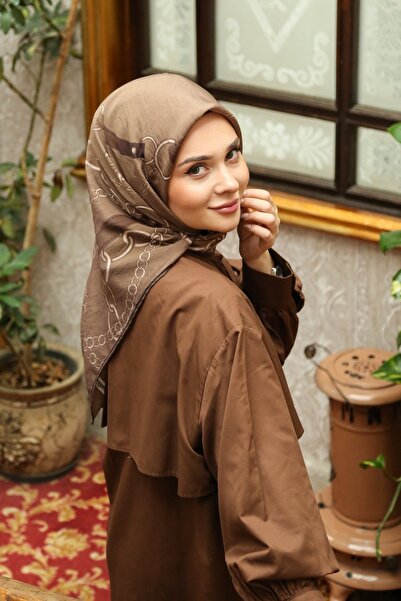 Tesettürnağme وشاح إيكوزين TN2107 بنمط سلسلة 02-بيج-مينك