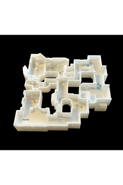Dual Stax Harta cadou Counter-Strike de_dust2, printata 3D, alb