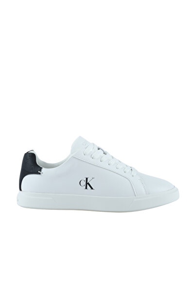 Calvin Klein Ck Women's Low Pro Cup Lace-Up Leather White Sneaker