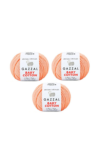 Gazzal Baby Cotton Amigurumi Yarn 50 Gr. 3 Pieces 3412