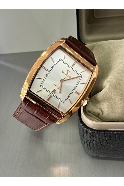 Raymond ساعة يد رجالية مربعة