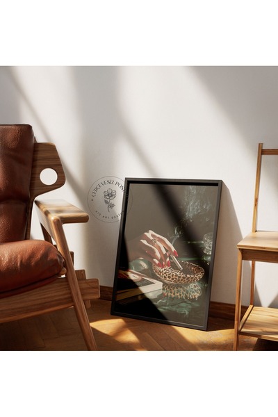 512 STORE Leopar Desen Duvar Dekor Çerçevesiz Kuşe Kağıt Poster Estetik Moder...