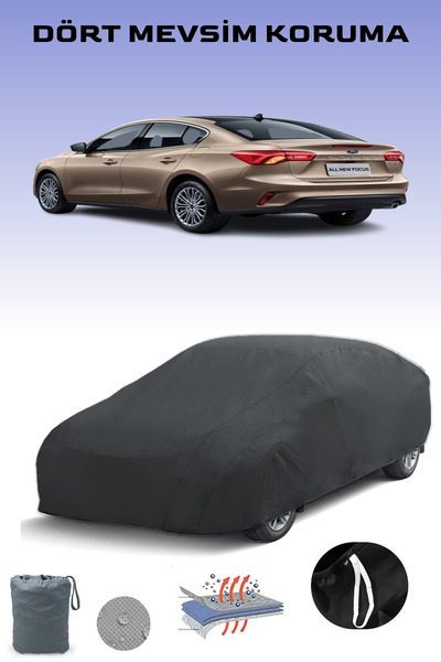 Breen غطاء سيارة فورد فوكس أسود بخمسة أبواب 2018 - 2021، غطاء سيارة، خيمة سيارة
