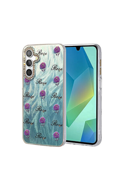 UnDePlus Samsung Galaxy S23 Fe Case Colorful Shiny Embossed Pattern Blade Cover