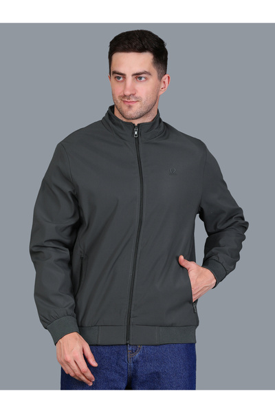 Fort Collins By Styli Men Grey Windbreaker Jacket