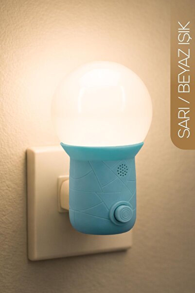 Telvesse Gece Lambası Kubbe Tip 2 MOD Sarı-Beyaz Işık Tuşlu Koridor Hol Işığı...