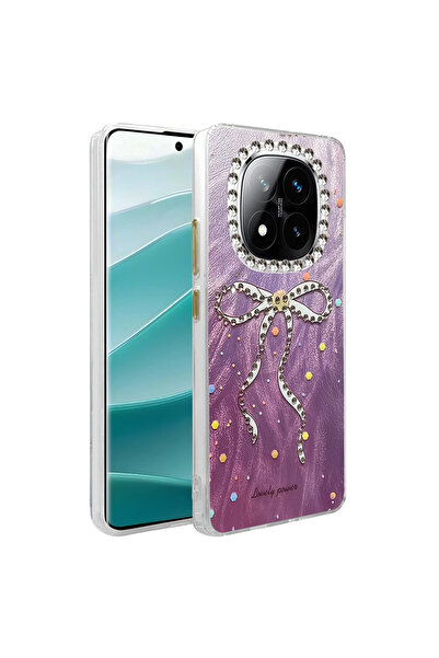 UnDePlus Xiaomi Redmi Note 14 Pro 5g Case Colorful Shiny Embossed Pattern Bla...