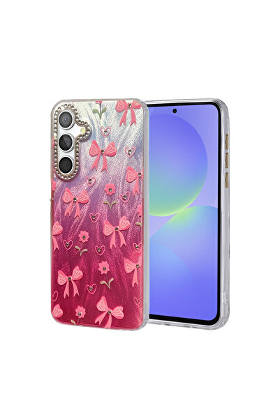 UnDePlus غطاء حماية لهاتف سامسونج جالاكسي A36 بنمط براق ملون ونقش بارز