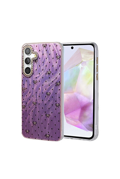 UnDePlus غطاء حماية لهاتف سامسونج جالاكسي A35 5G بنمط منقوش ملون ولامع