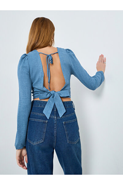 Take Two By Styli Women Solid Textured Fitted Waist Top