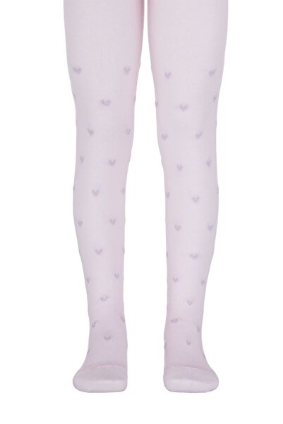 Conte Elegant Șosete din bumbac cu model de inimă în lurex, Tip-Top 547 - Roz deschis, 92-98 (14)
