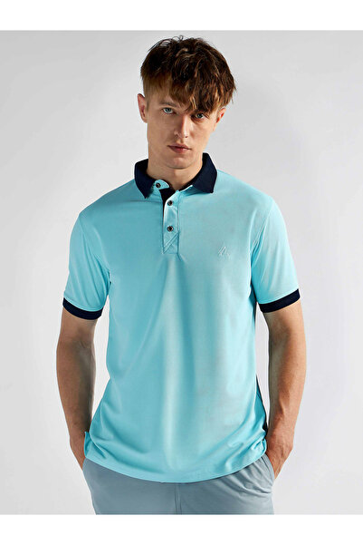 Clans & Hans By Styli Men Blue Jacquard Collar Knitted Polo