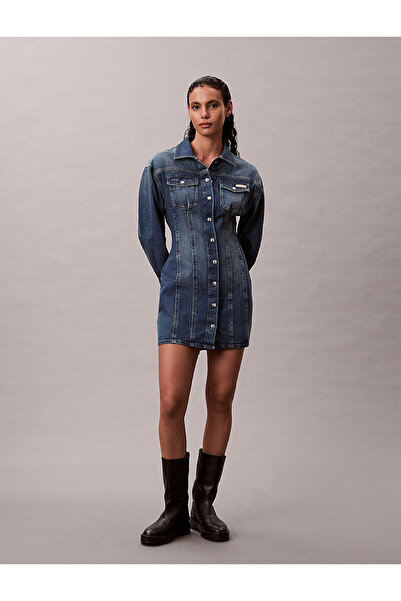 Calvin Klein Kadın Denim Elbise