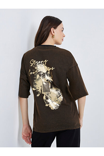 Styli Women Washed Oversized 100% Cotton T-Shirt