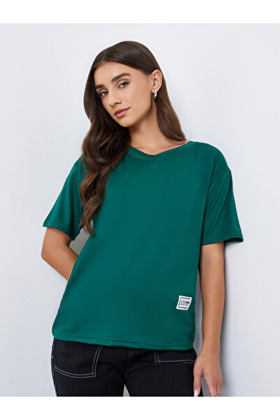 Styli Short Sleeve Vneck Plain Regular T-shirt