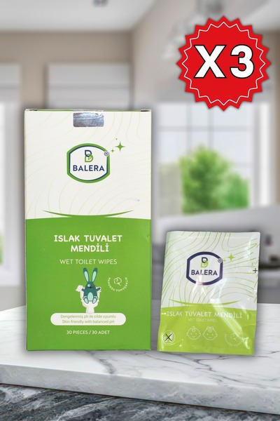 BALERA Islak Tuvalet Mendili 90 Adet Çocuklara Özel Hassasiyet **Tekli Özel A...