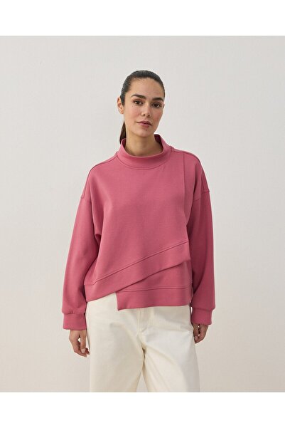 Aybikestil Premium Doubleface Kısa Amorf Formlu Sweat Pembe