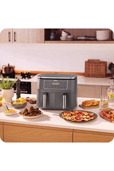 NINJA Airfryer Foodi Pro DualZone DZ300, 7.6 L, 6 functii, gri