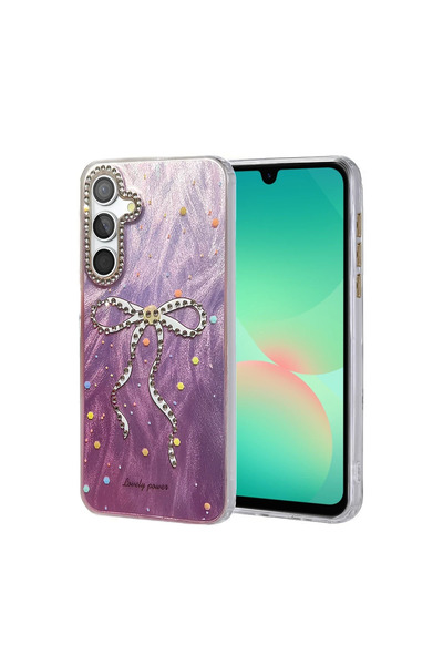 UnDePlus غطاء حماية لهاتف سامسونج جالاكسي A26 بنمط منقوش ملون ولامع