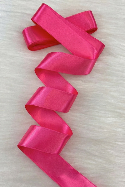 ZEYMERADE Panglică din satin cu două fețe, fucsia, de 4 cm, 10 metri, panglic...