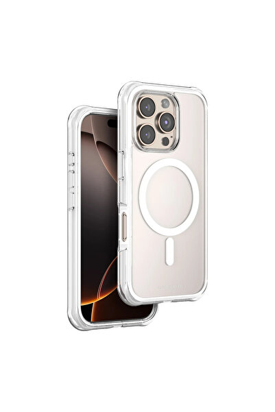 UnDePlus Apple iPhone 16 Pro Case Corner Airbag Transparent M-Safe Dual Color...