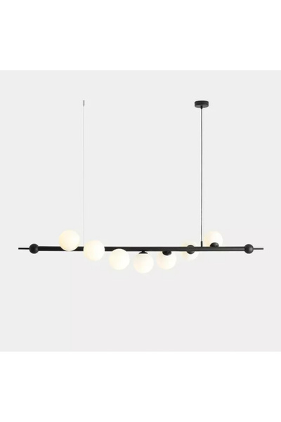 RONİSU AYDINLATMA Valoria Camlı Sıralı Yemek Masası Avize RA-AVZ- 1346-95-82