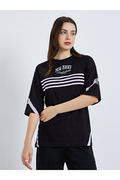 Styli Women Printed Oversized 100% Cotton T-Shirt