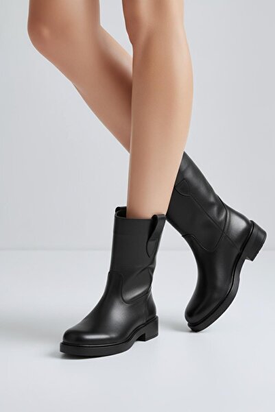 Laura Shoes Laura Genuine Leather Boots İlya Black