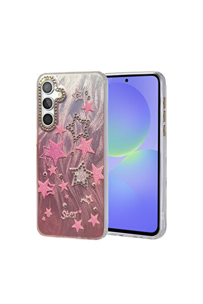 UnDePlus غطاء حماية لهاتف سامسونج جالاكسي A36 بنمط براق ملون ونقش بارز