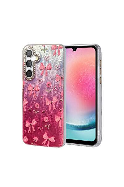 UnDePlus Samsung Galaxy A24 4g Case Colorful Shiny Embossed Pattern Blade Cover