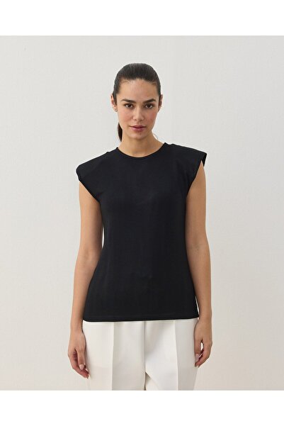 Aybikestil Vatkalı Kolsuz Body Siyah