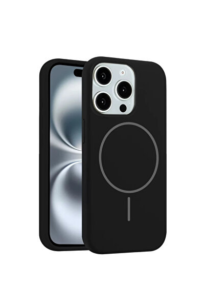 UnDePlus Apple iPhone 14 Pro Max Kılıf Lansaman Silikon M-Safe Magnetik Şarj ...