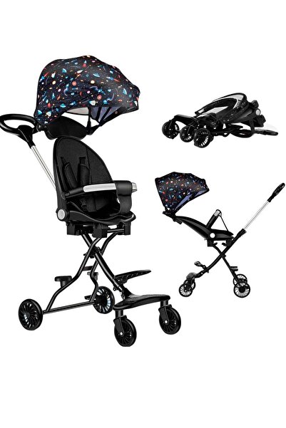 Gonice عربة سفر صغيرة الحجم للأطفال الصغار مزودة بحزام أمان