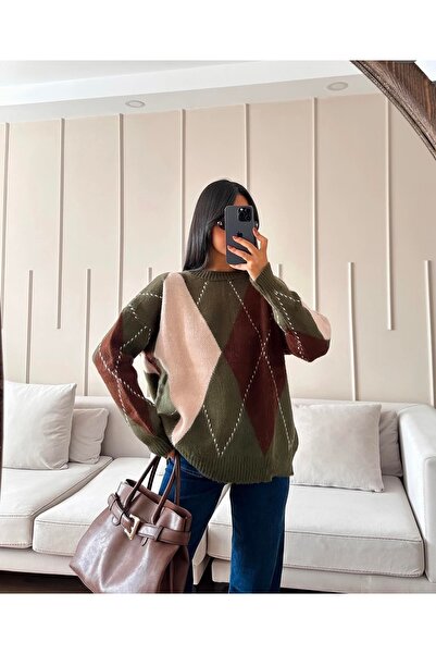 MİLAWOMAN سترة منقوشة بالبقلاوة