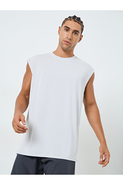 Styli Regular Fit Quick Dry Athleisure Mesh Panel Tank