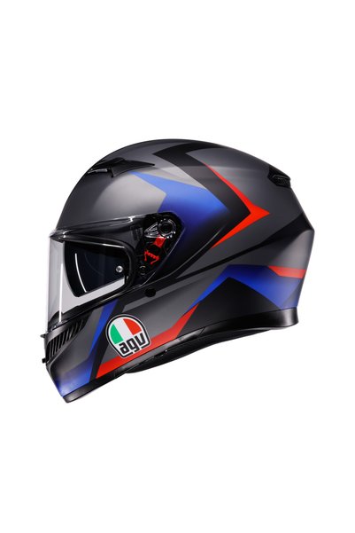 AGV K3 Mplk Striga Matt Black Blue Red Kapalı Kask
