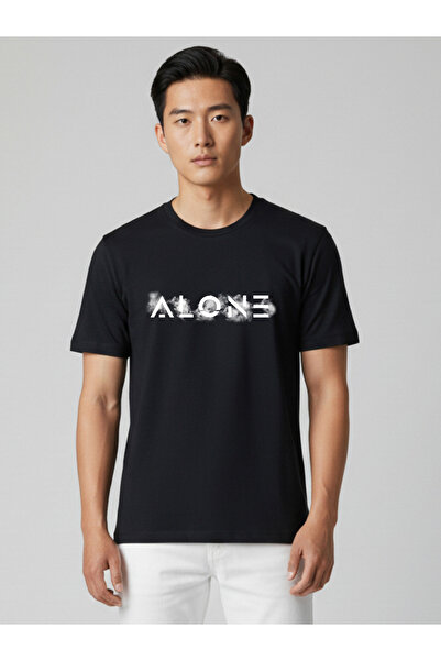 Clans & Hans By Styli Men Black Crew Neck Graphic Print T-Shirt