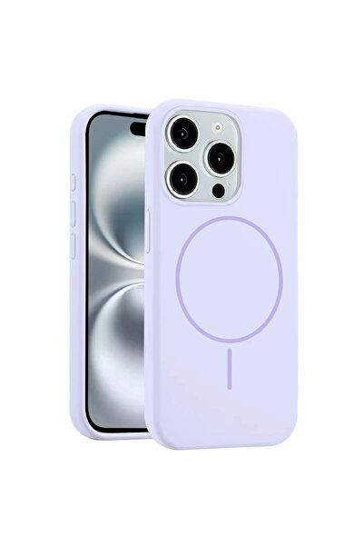 UnDePlus Apple iPhone 14 Pro Max Kılıf Lansaman Silikon M-Safe Magnetik Şarj ...