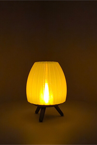 Filamentim Floranti AuraGlow Modern Dokulu Oval Masaüstü Aydınlatma